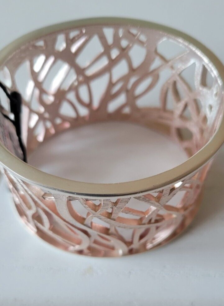 White House Black Market Goldtone Filigree Moonstone Cuff Bracelet