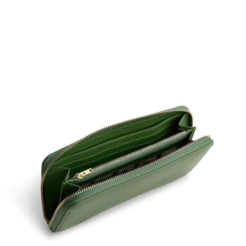 Vera Bradley Accordion, Bronze Green in Leather