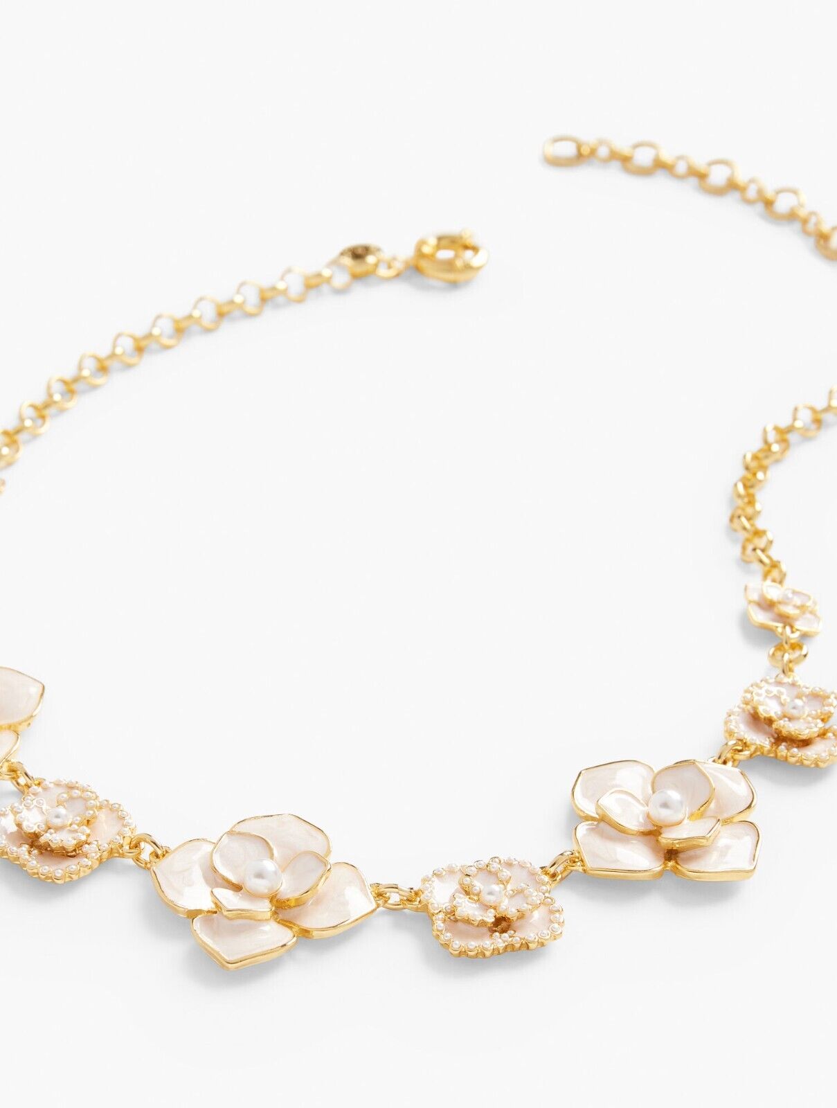 TALBOTS MIXED PETALS STATEMENT NECKLACE