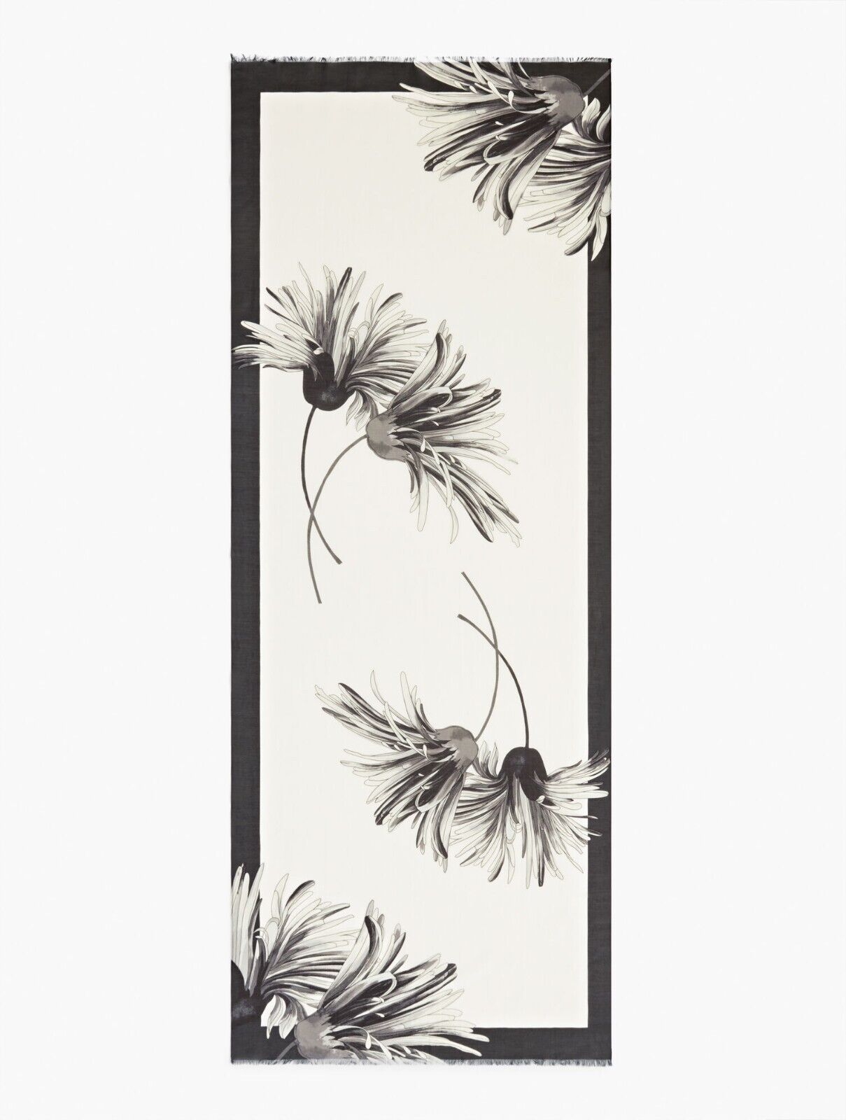 TALBOTS CHRYSANTHEMUM BLOOMS OBLONG SCARF