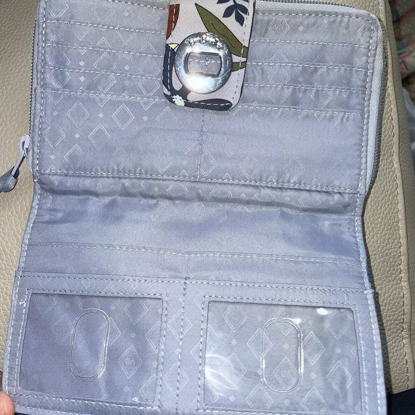 Vera Bradley RFID Cotton Turnlock Wallet, Bengal Lily