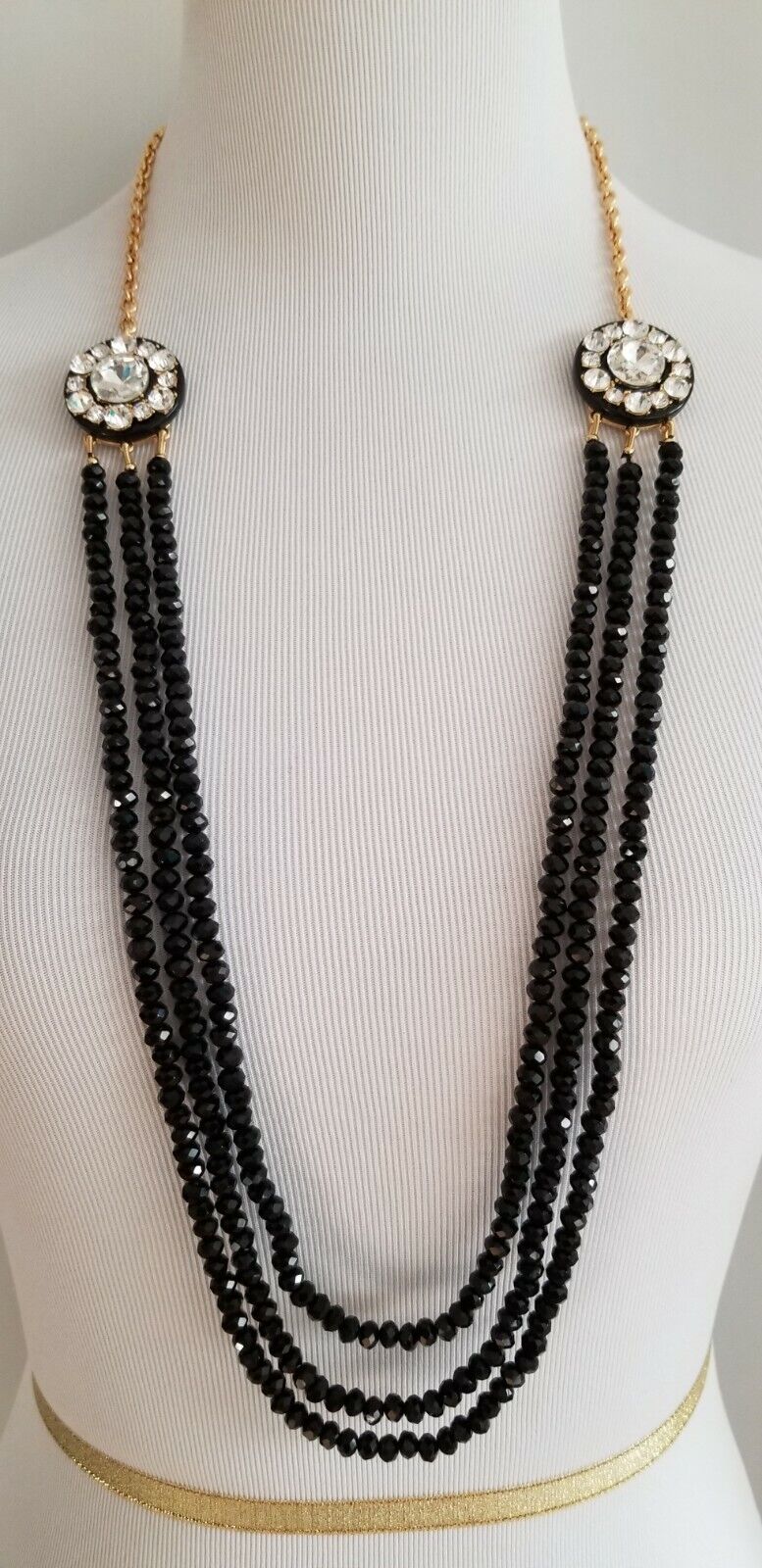 TALBOTS POLKA NIGHTS LONG BEAD NECKLACE