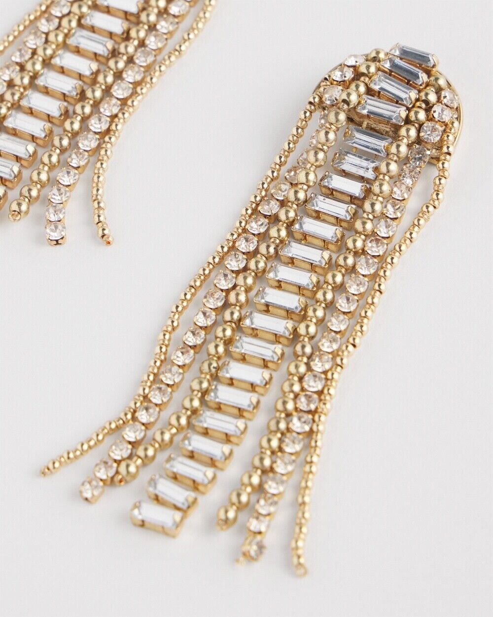 CHICO'S NO DROOP CASCADING CRYSTAL EARRINGS