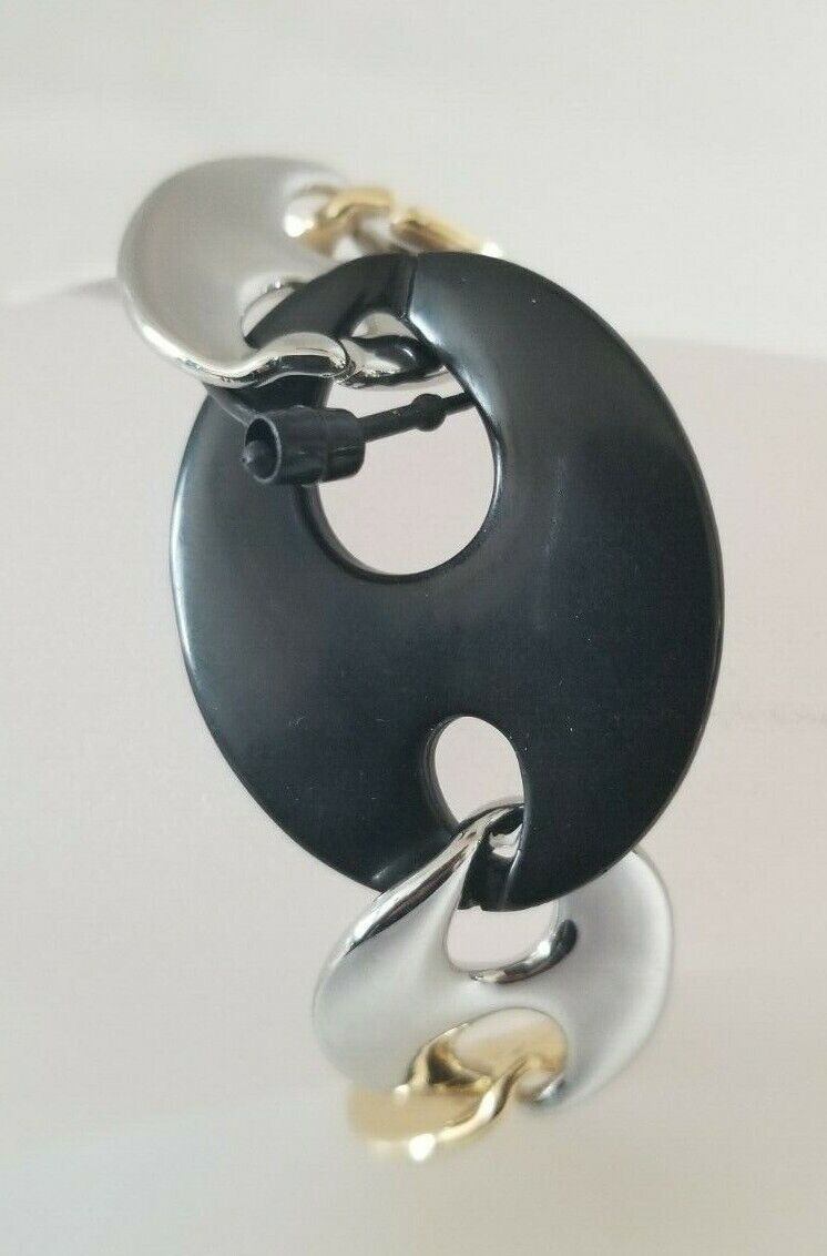 CHICO'S GOLD-TONE DISC MAGNETIC BRACELET