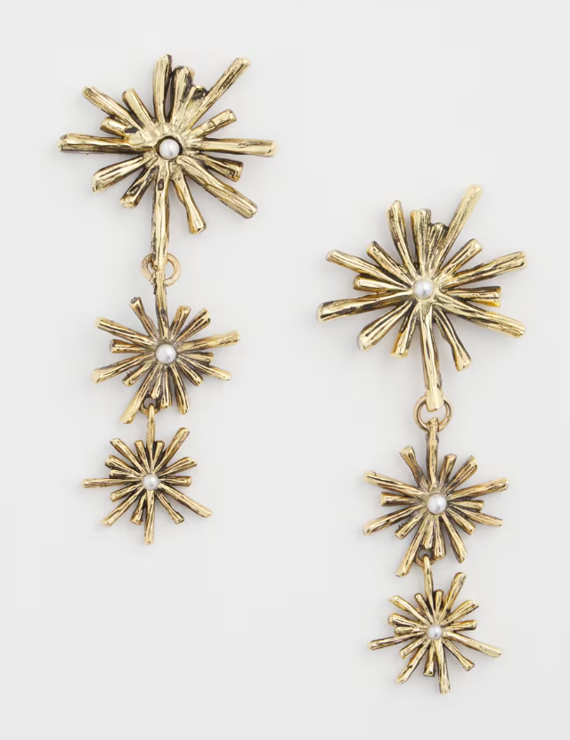 CHICO'S STARBURST DROP EARRINGS