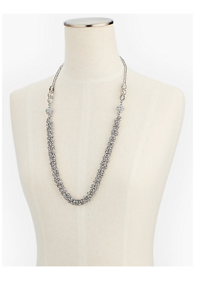 TALBOTS Wear-Two-Ways Faceted Bead Necklace