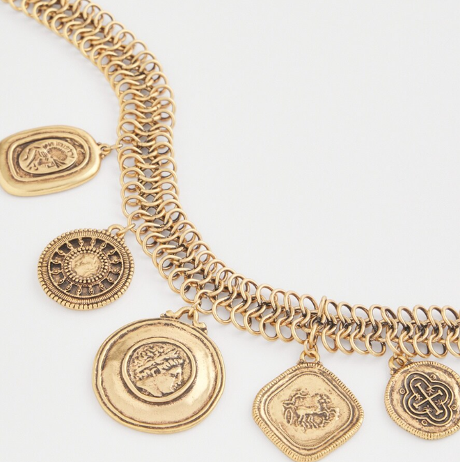 CHICO'S COIN CHARM NECKLACE