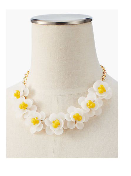 TALBOTS Flowers & Beads Necklace