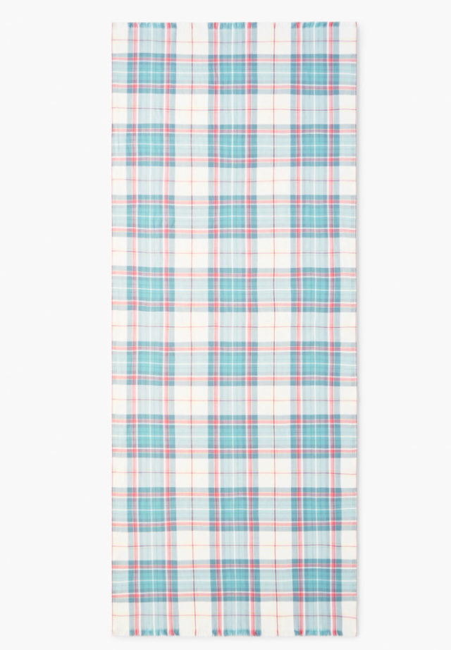TALBOTS PARTY PLAID OBLONG SCARF