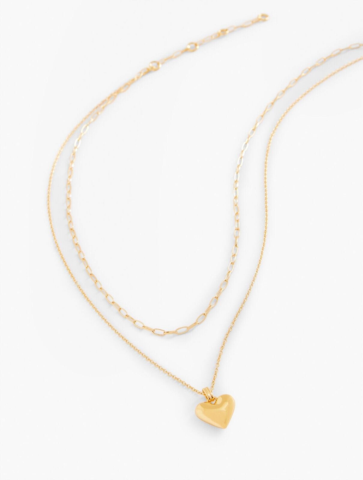 TALBOTS CLASSIC HEART LAYERED NECKLACE