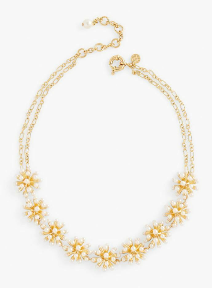 TALBOTS PEARL BURSTS SHORT NECKLACE