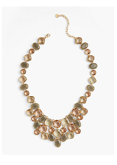 TALBOTS Neutral Crystals Necklace