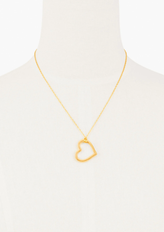 TALBOTS OPEN HEART PENDANT NECKLACE