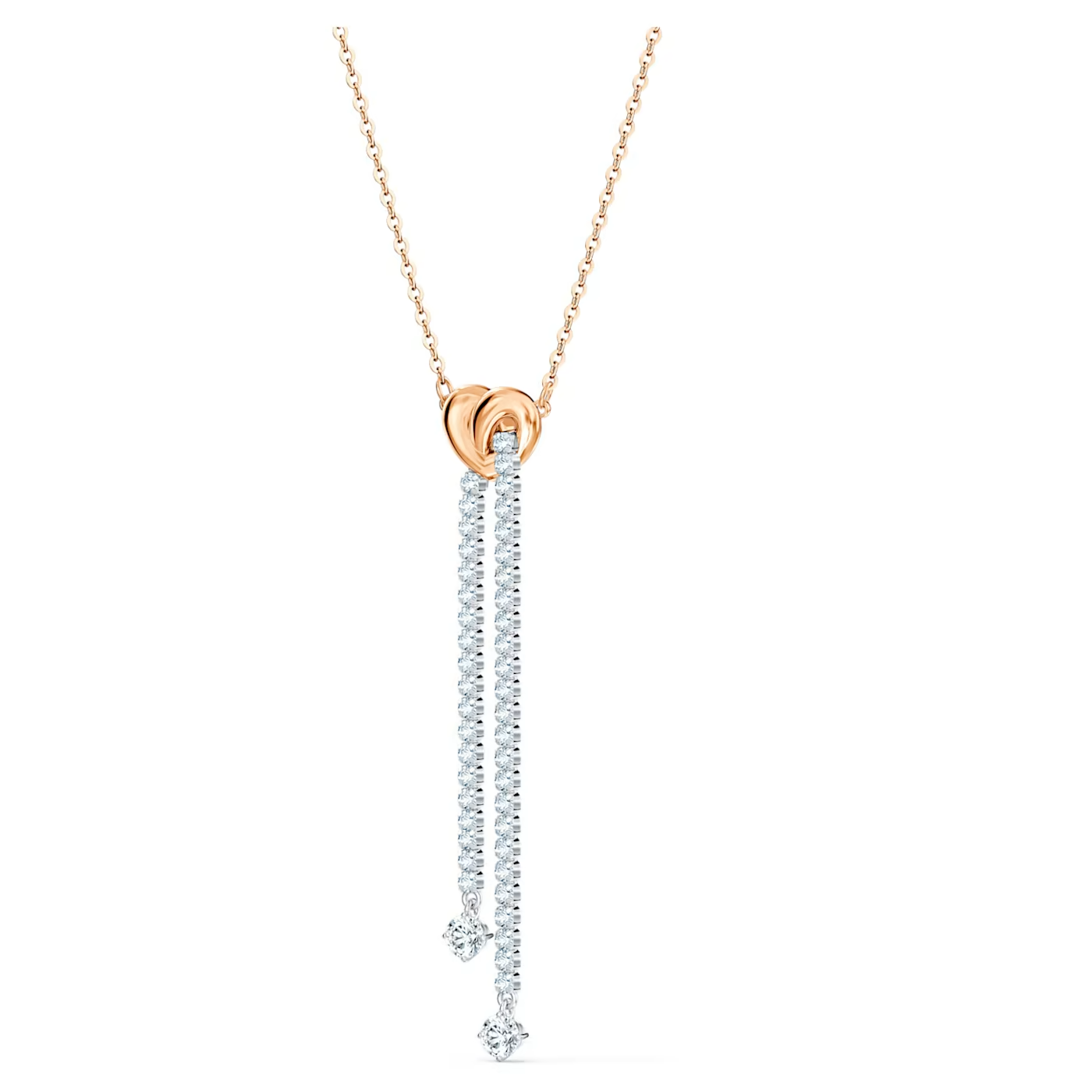Swarovski Lifelong Heart Y Necklace, White, Mixed Metal Finish 5517952