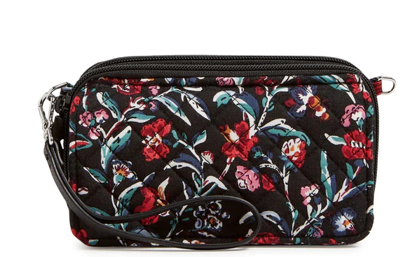 Vera Bradley All in One Crossbody, Perennials Noir