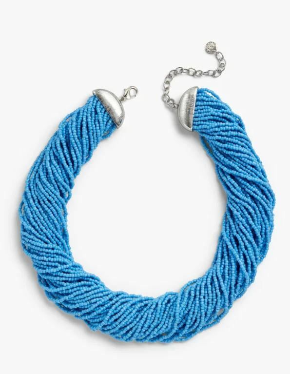 TALBOTS MULTI-STRAND SEED BEAD NECKLACE