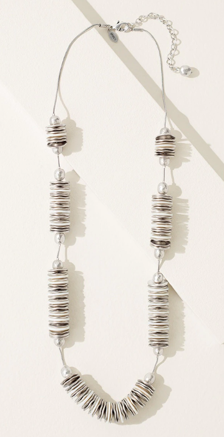 CHICO'S DISC AND BEAD NECKLACE