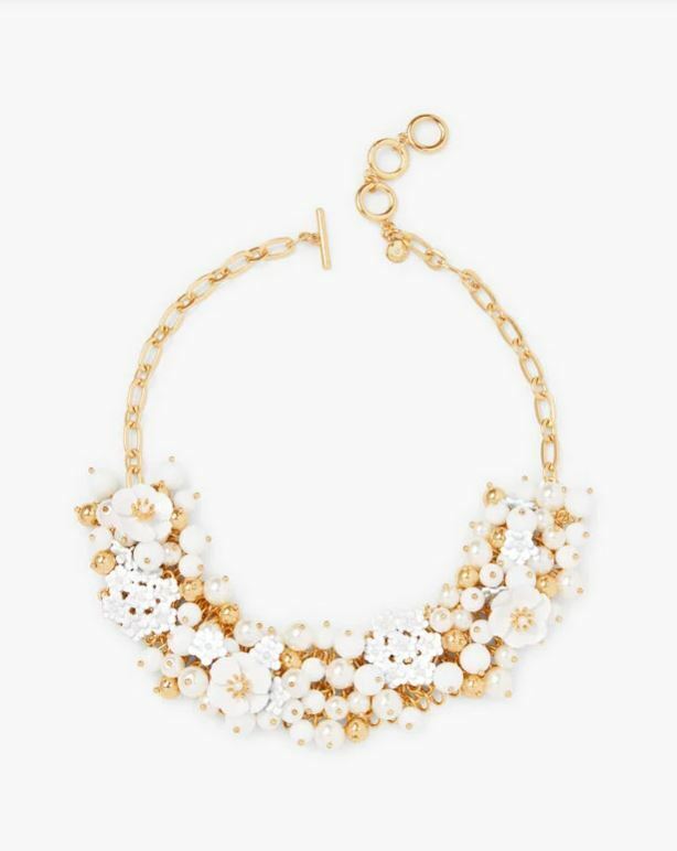 TALBOTS DITSY FLORAL ENAMEL STATEMENT NECKLACE