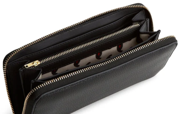 Vera Bradley Essential Continental Wallet Leather, Moonless Night