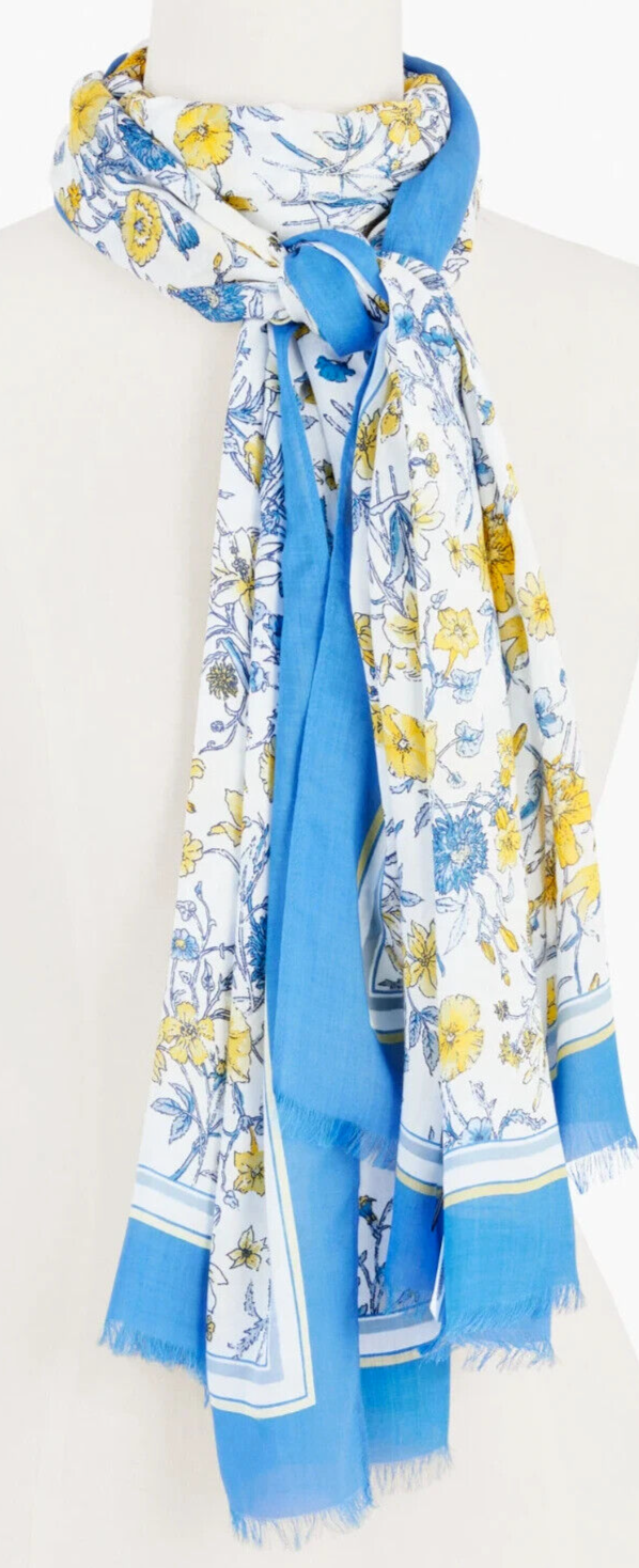 TALBOTS FLORAL GARDEN OBLONG SCARF