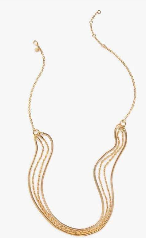 TALBOTS GOLD MULTI LAYERED NECKLACE