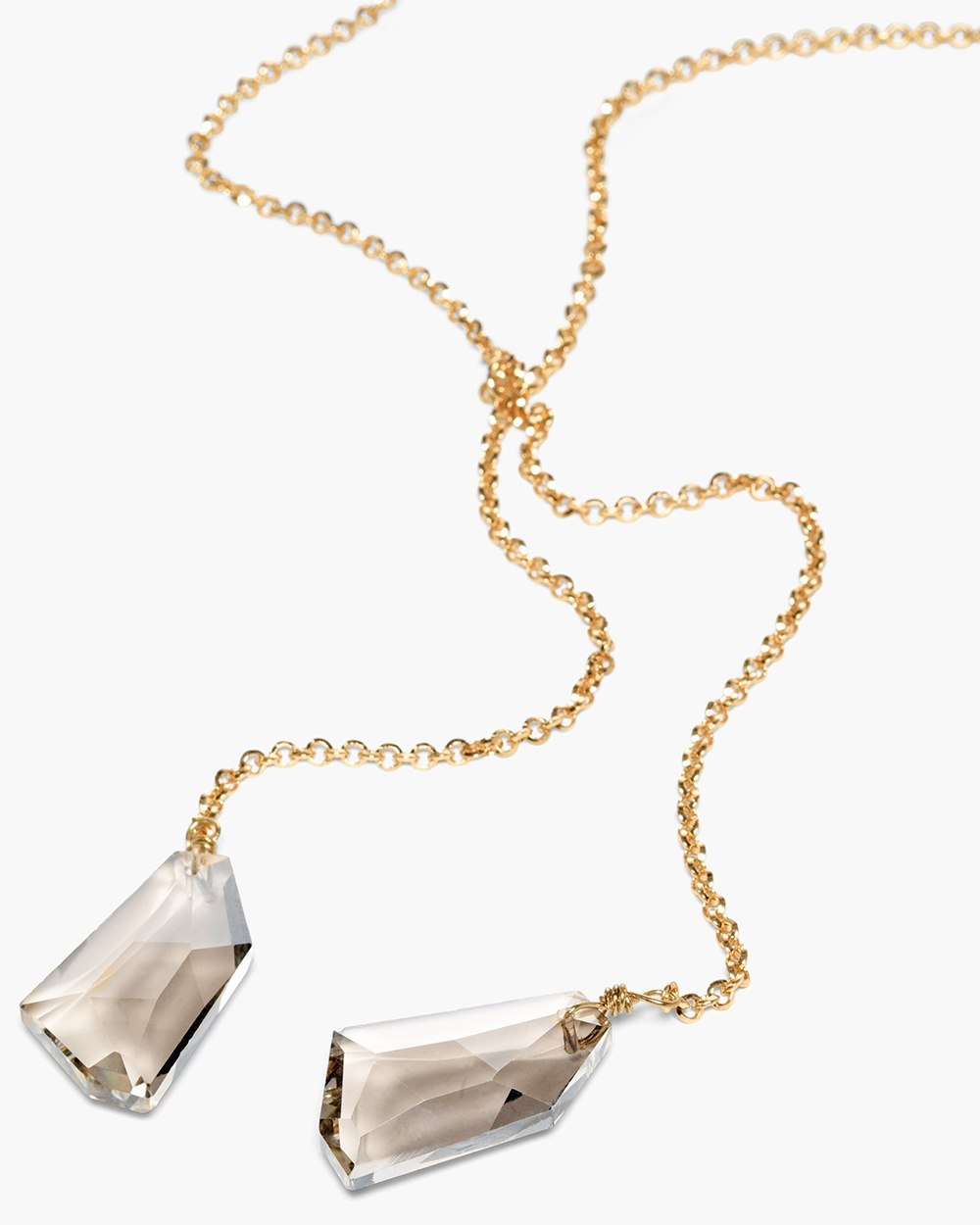 CHICO'S SYDNIE DOUBLE-DROP PENDANT NECKLACE
