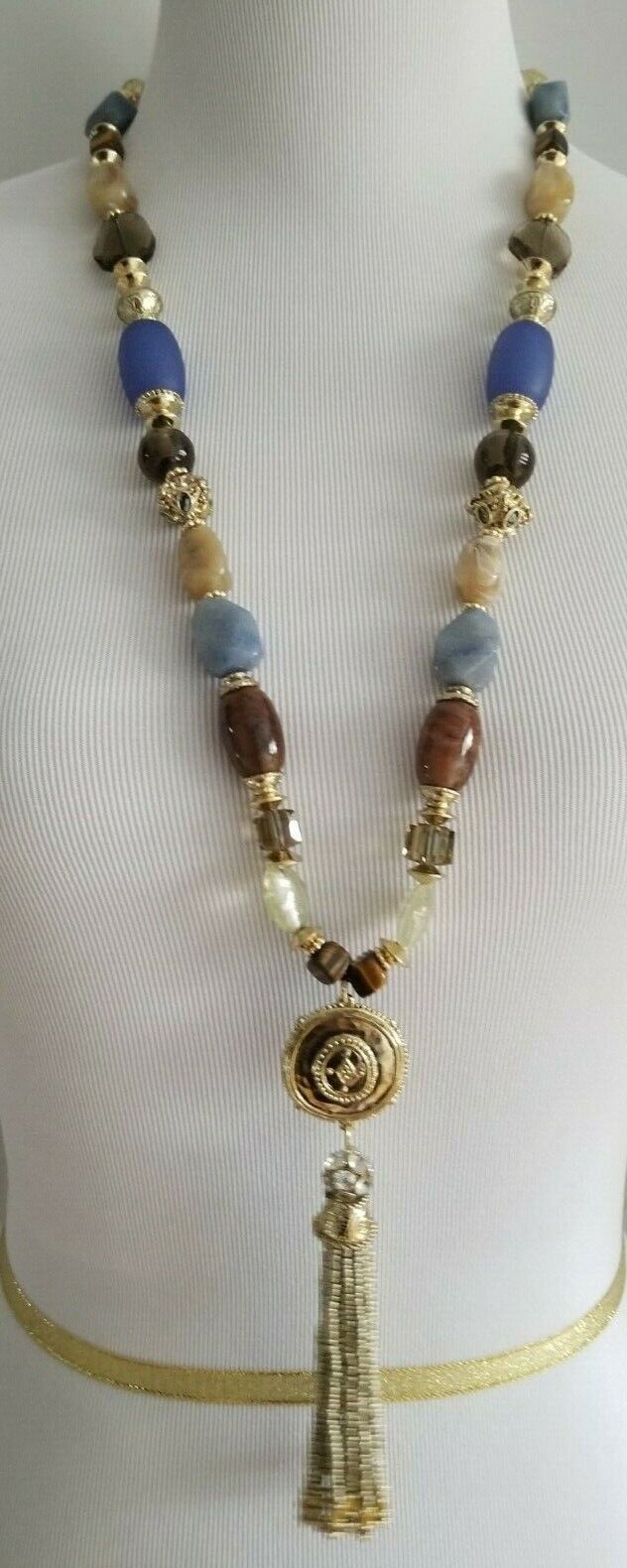 CHICO'S MULTI-COLORED TASSEL Y-NECKLACE