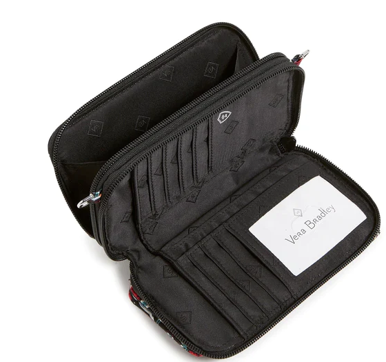 Vera Bradley All in One Crossbody, Perennials Noir