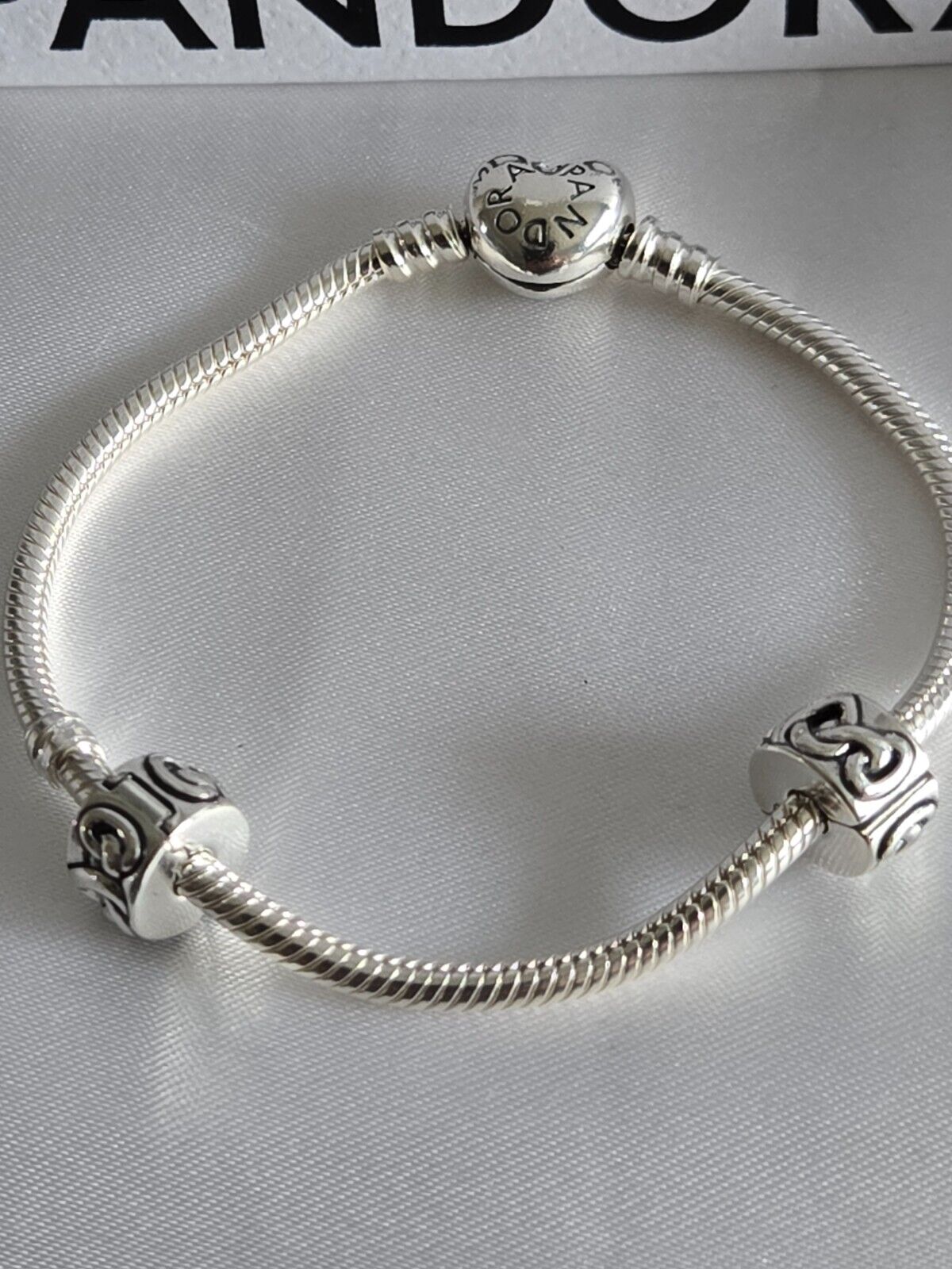 Pandora Moments Heart Clasp Snake Chain Bracelet