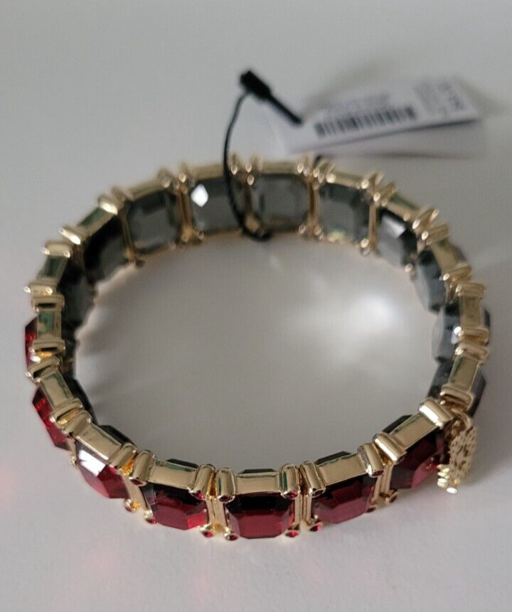 WHITE HOUSE BLACK MARKET REVERSIBLE 12K GOLD STRETCH BRACELET