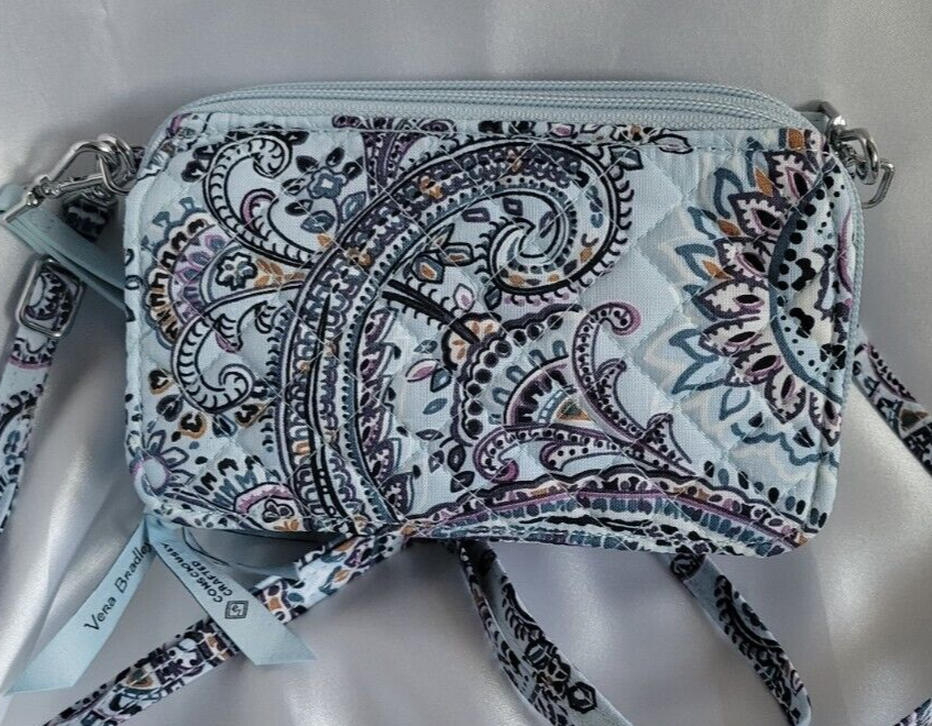 Vera Bradley All in One Crossbody, Soft Sky Paisley