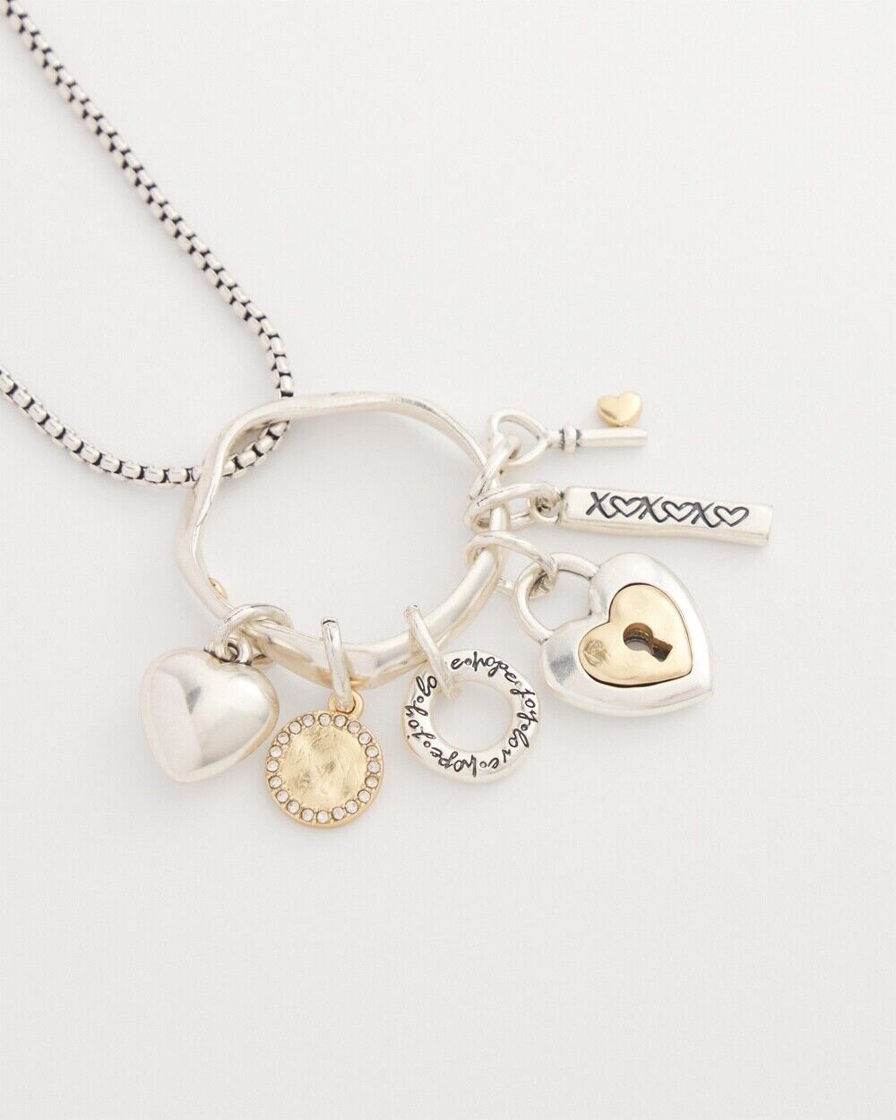 CHICO'S ADJUSTABLE CHARM NECKLACE