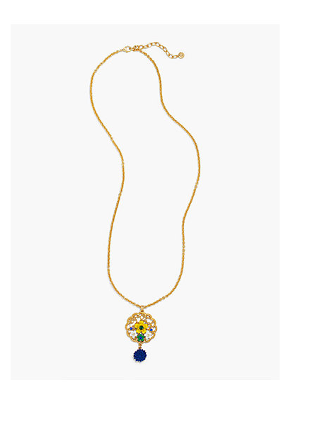 TALBOTS Filigree Scalloped Pendant Necklace