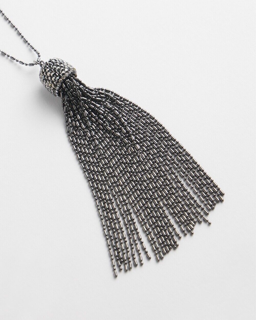 CHICO'S GLITZ TASSLE PENDANT NECKLACE
