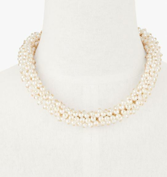 TALBOTS FESTIVE PEARL SHORT NECKLACE