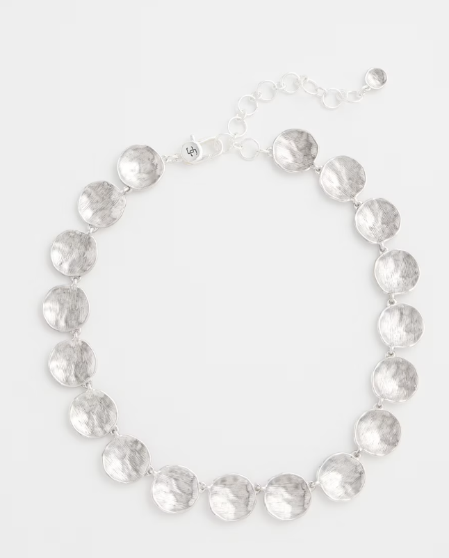 CHICO'S SILVER TONE CIRCLES PENDANT