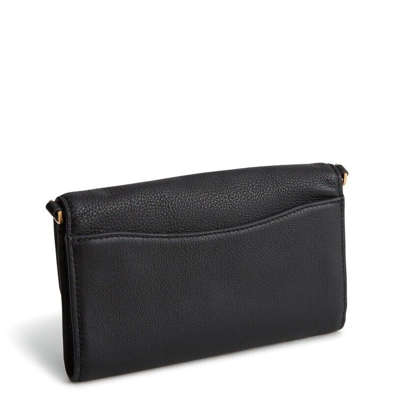 Vera Bradley Wildwood Wallet Crossbody, Moonless Night in Leather