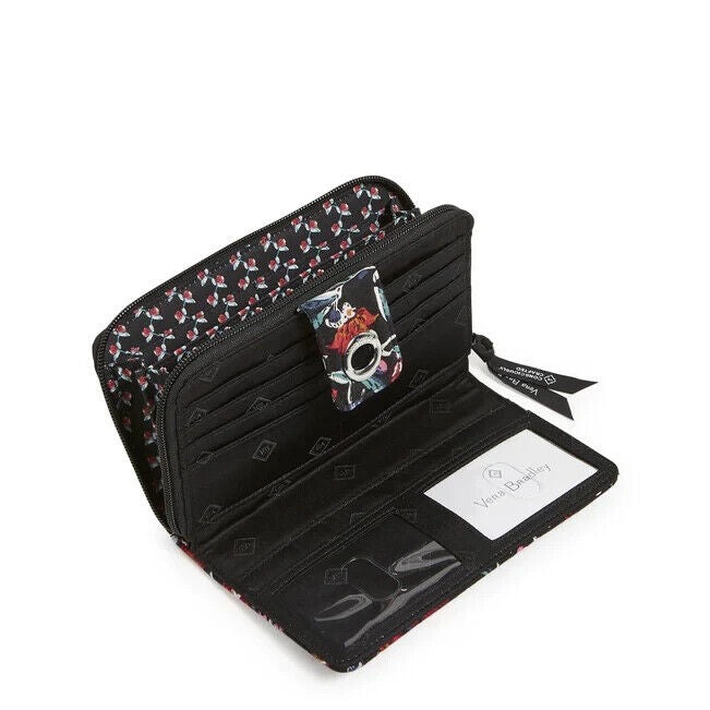 Vera Bradley RFID Turnlock Wallet, Perennials Noir
