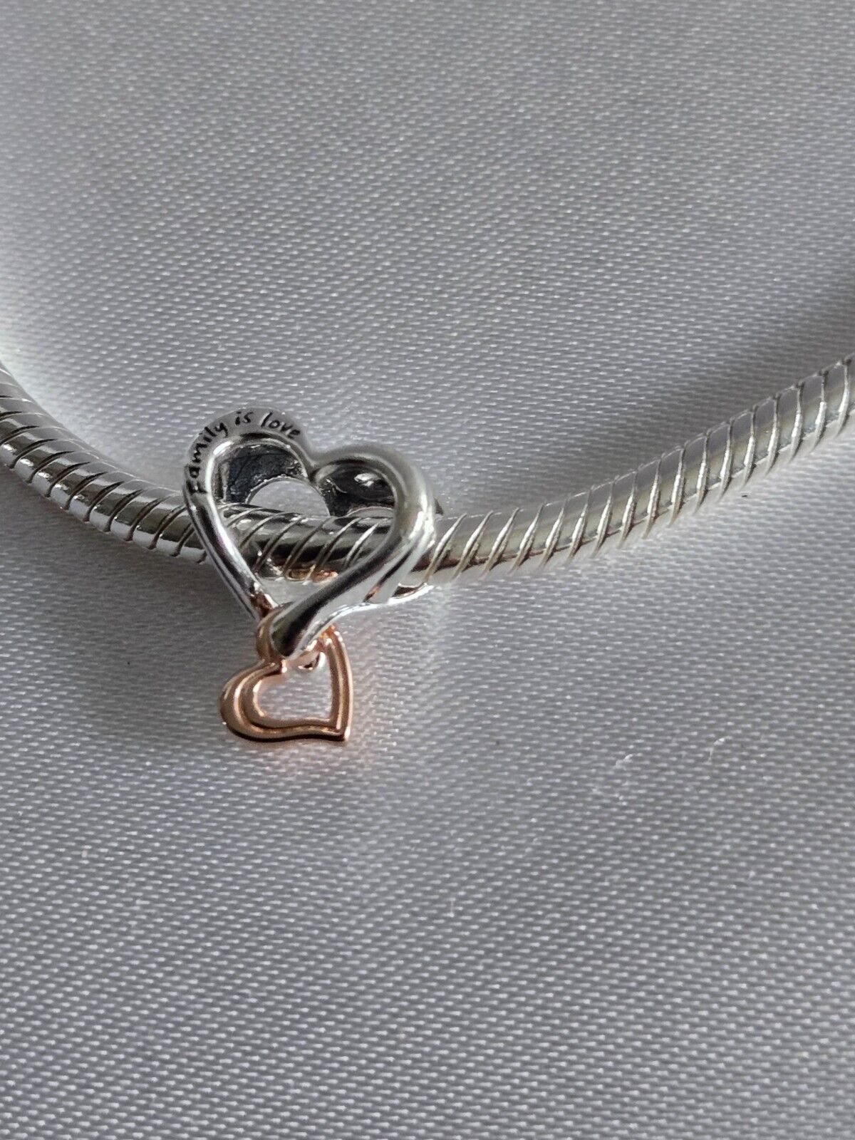 Pandora Moments Heart Clasp Snake Chain Bracelet