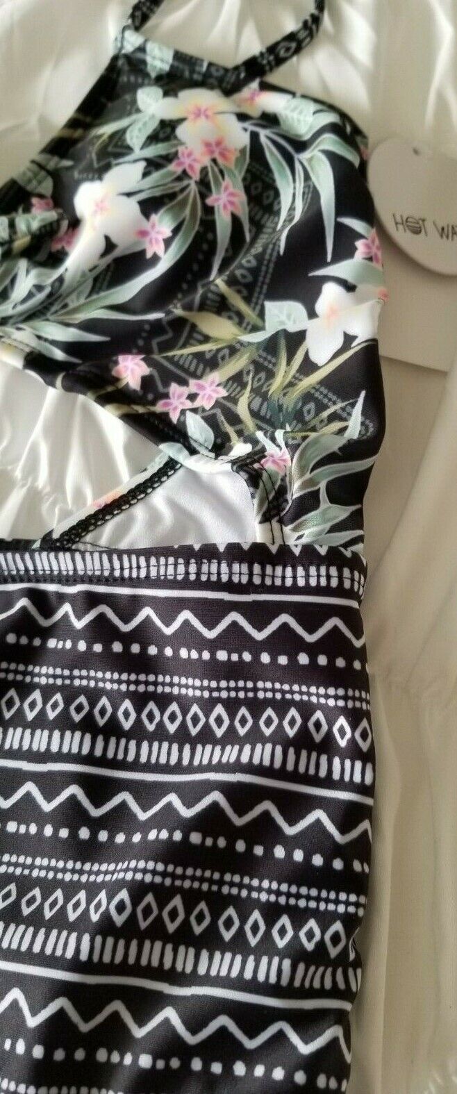 DRY GOODS Floral Tribal Cut Out Swimsuit