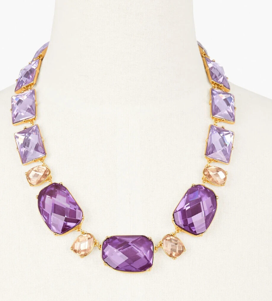 TALBOTS CHECKERBOARD STATEMENT NECKLACE