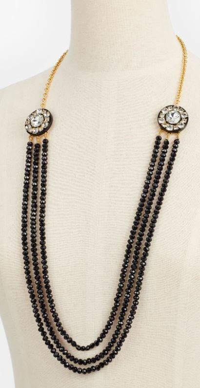 TALBOTS POLKA NIGHTS LONG BEAD NECKLACE