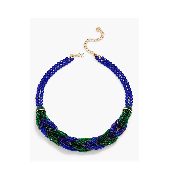 TALBOTS Braided Seed-Bead Torsade Necklace