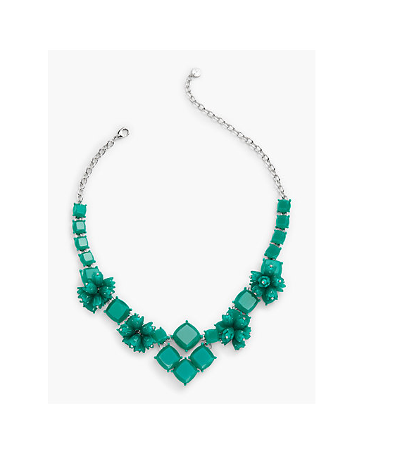 TALBOTS Petals & Squares Statement Necklace