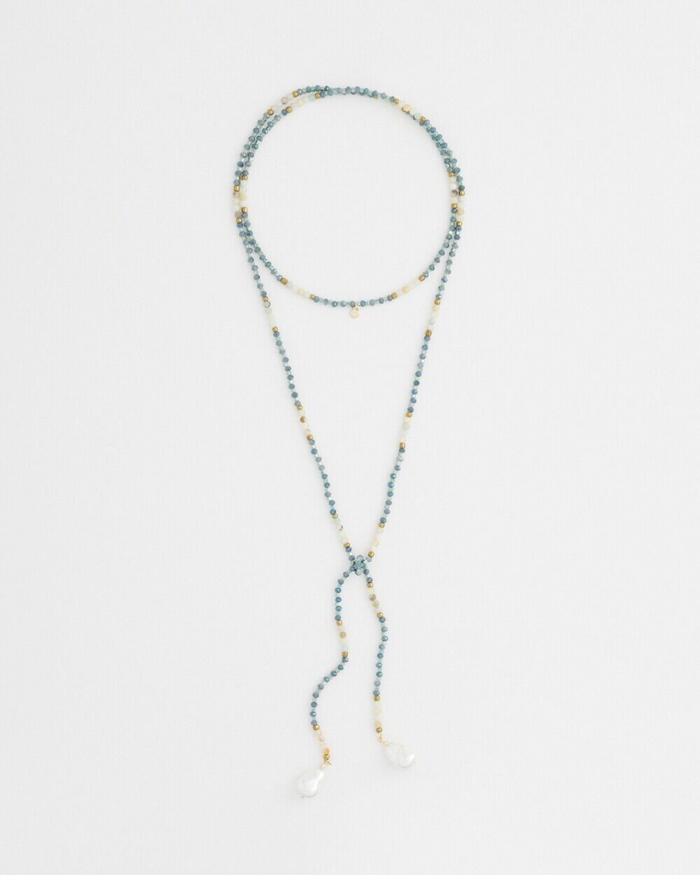 CHICO'S BEADED LARIAT NECKLACE