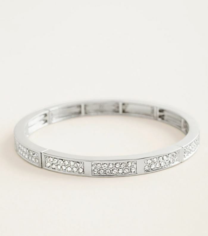 CHICO'S SILVERTONE PAVE STRETCH BANGLE