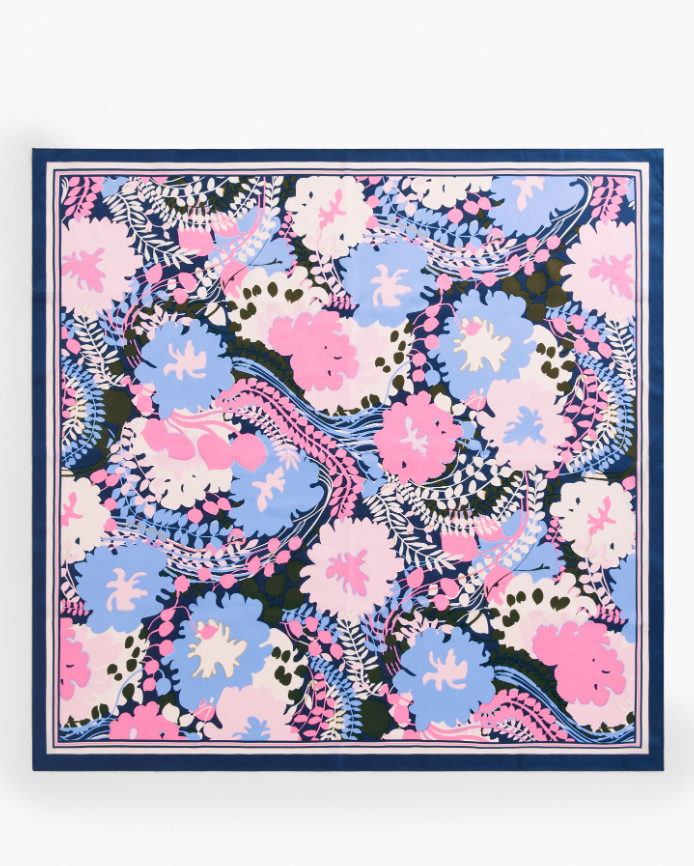 TALBOTS CASCADING BLOOMS NECKERCHIEF