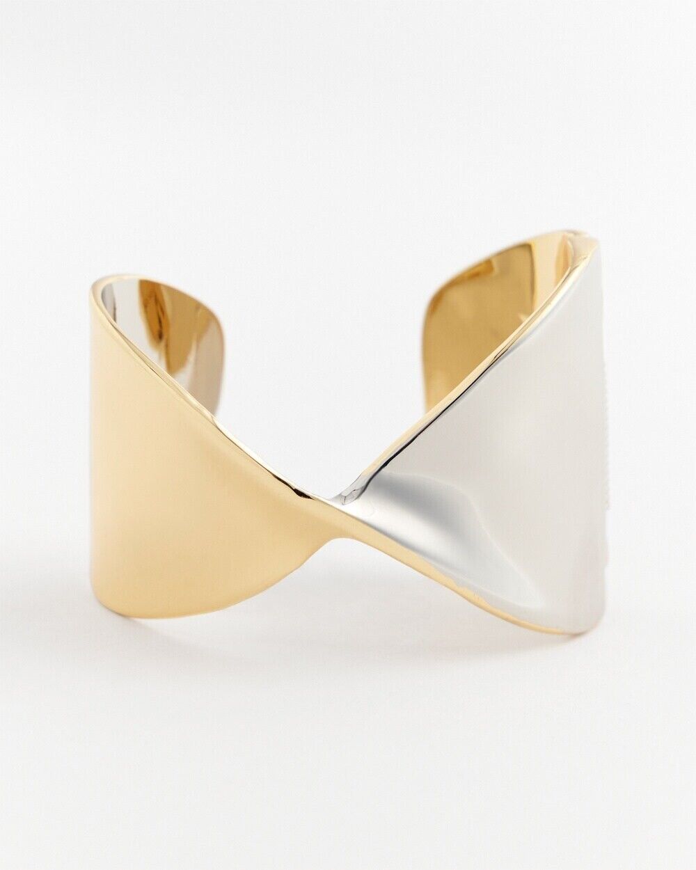 CHICO'S MIXED METALS SILVER CUFF BRACELET