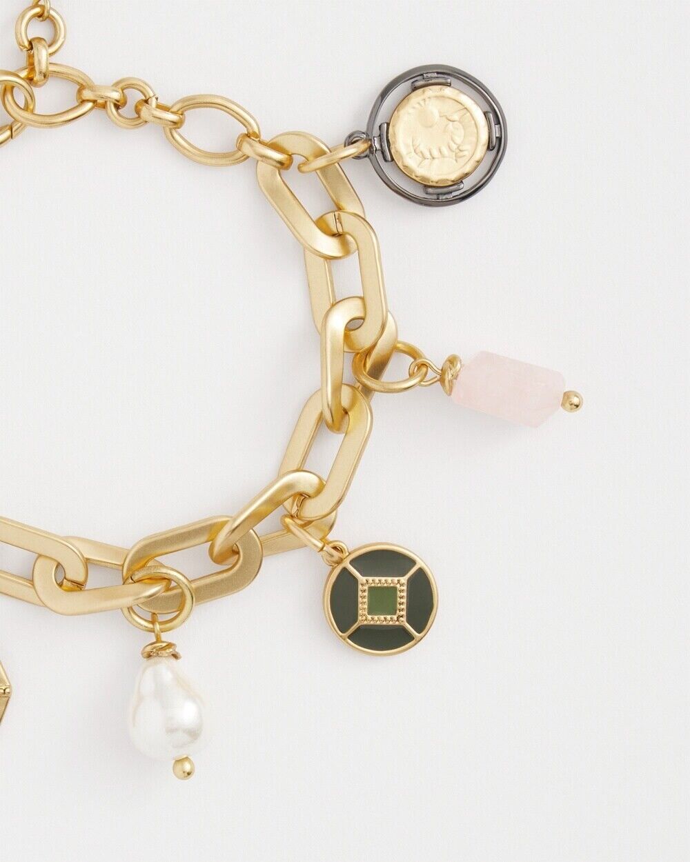 CHICO'S VINTAGE INSPIRED GOLD CHARM BRACELET