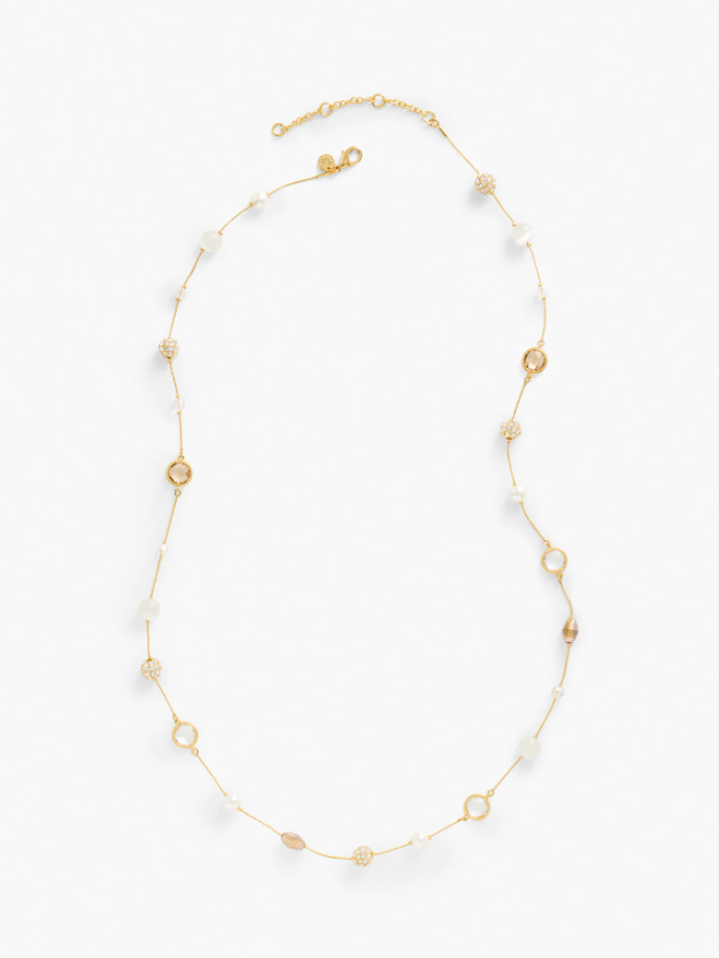 TALBOTS STONE STATION LONG NECKLACE
